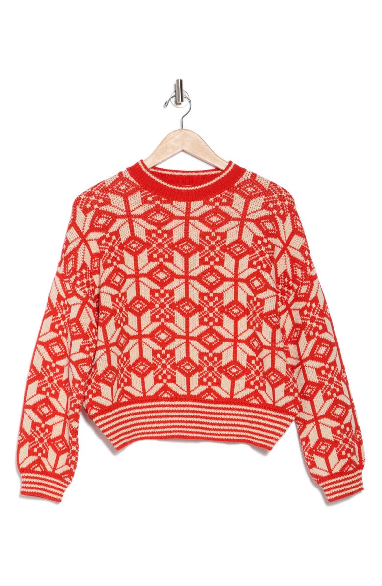 THE GREAT. The Snowflake Pullover Sweater, Alternate, color,