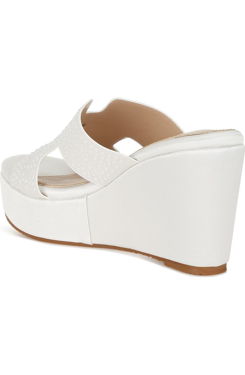LONDON RAG Renier Platform Wedge Sandal, Alternate, color, White
