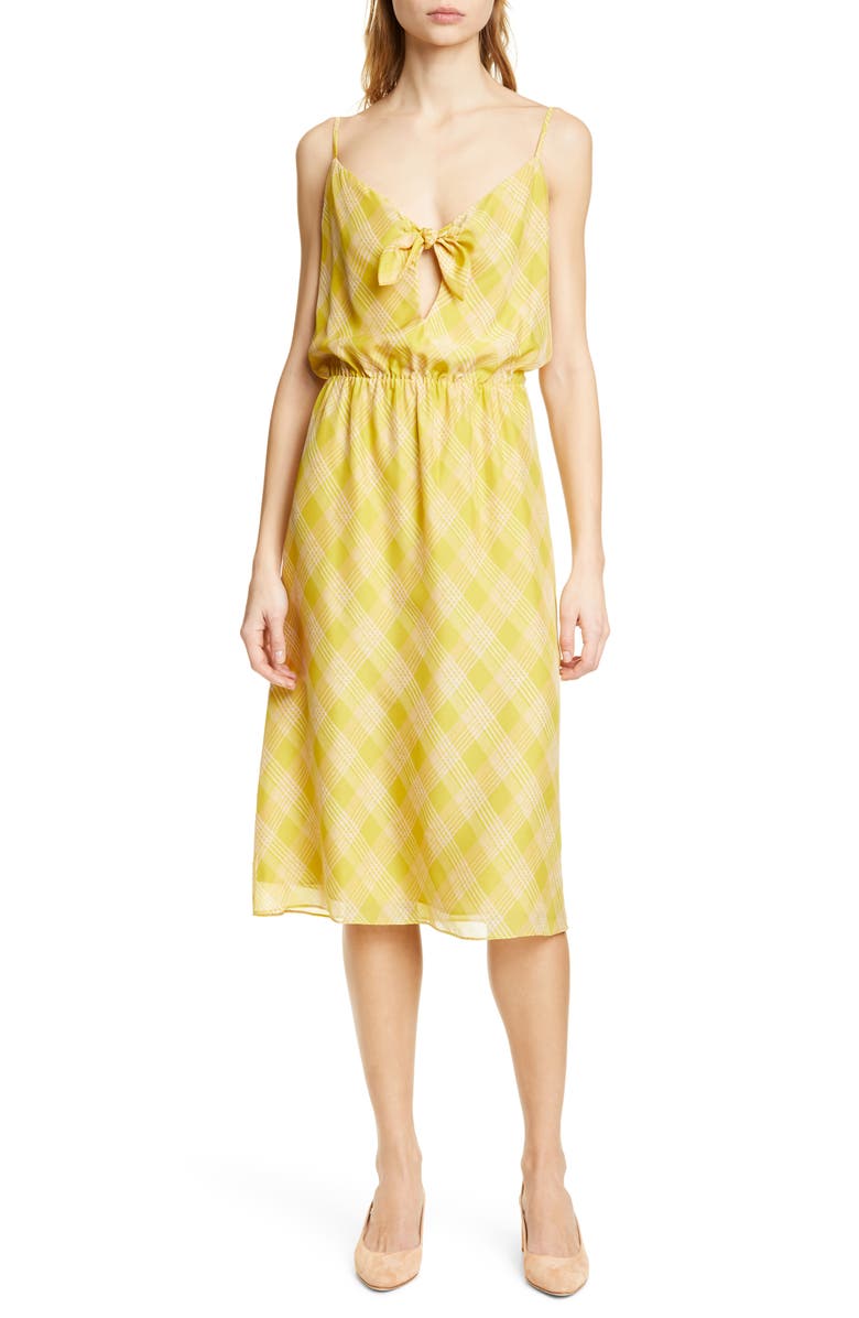 Joie Abiah Front Tie Silk Dress, Main, color, 