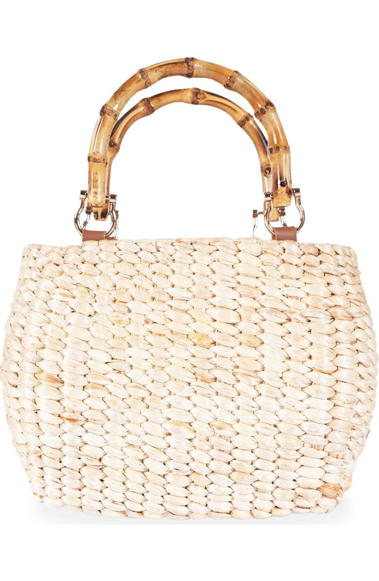 Jelavu Kaia Handwoven Rattan Handbag, Alternate, color, Natural