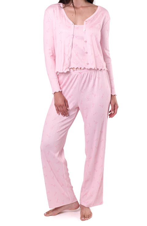 Fern 3-Piece Sparkle Pointelle Pajamas