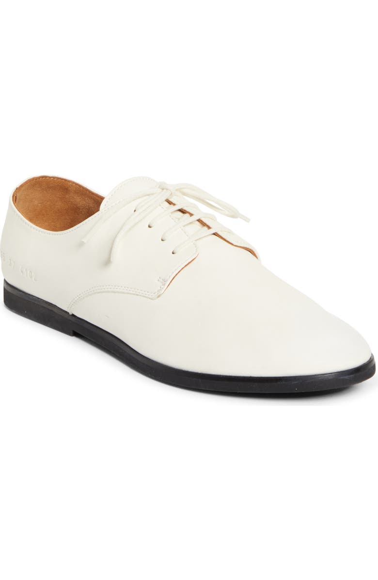 Common Projects Soft Plain Toe Derby, Main, color, 4102 Off White