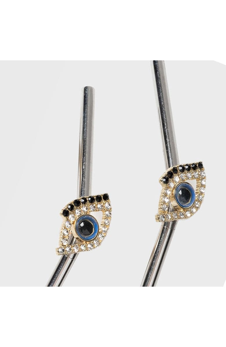 Joanna Buchanan Metal straws, set of four, Alternate, color, Evil Eye