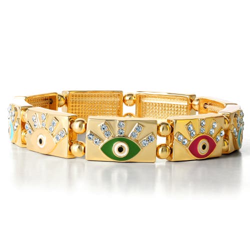 Jessica Simpson Gold-tone Evil Eye Bracelet In Gold