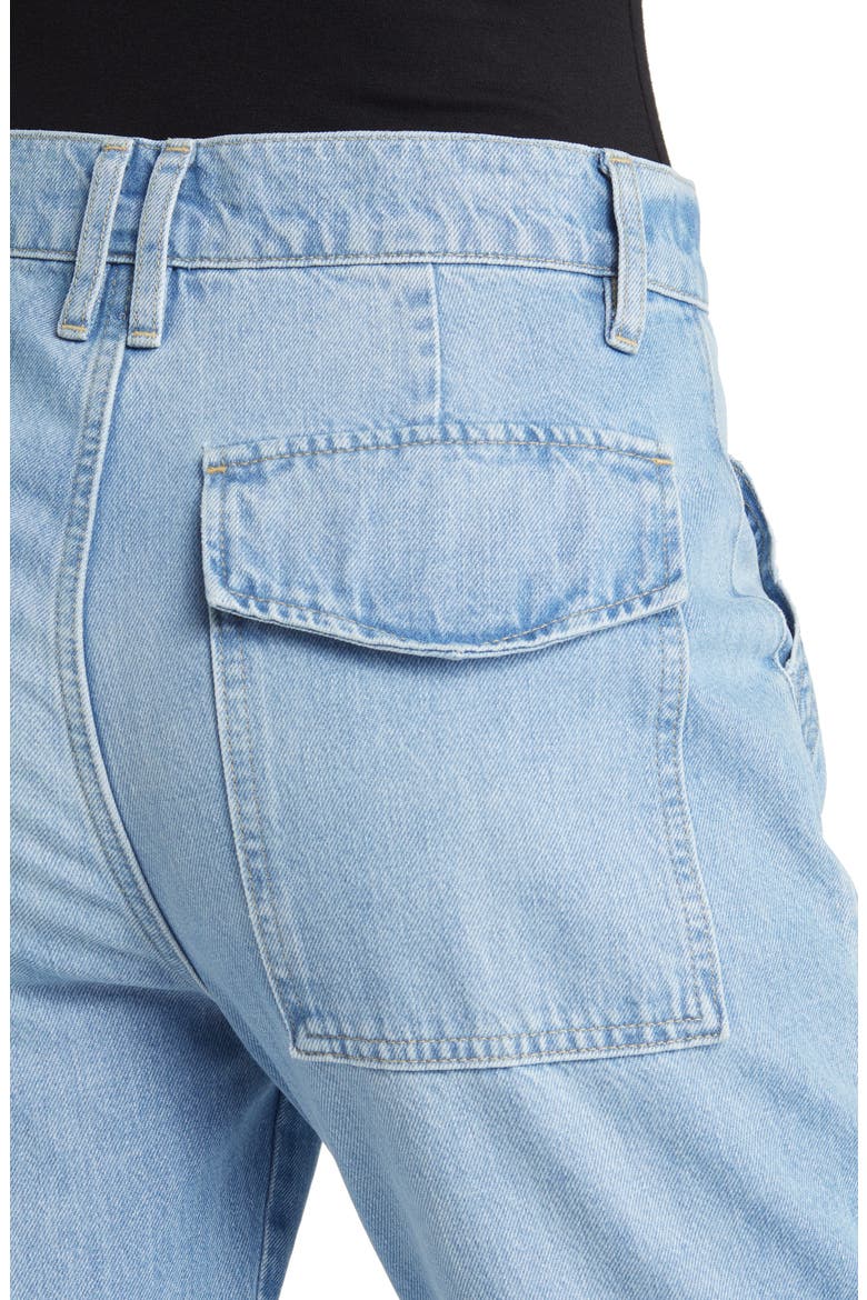 High Waist Utility Straight Leg Jeans, Alternate, color, ACAPELLA