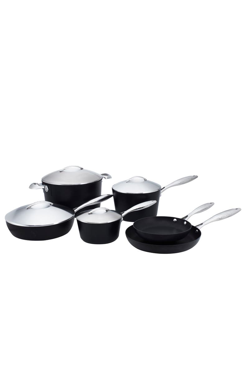 Scanpan Professional 10 Piece Nonstick Cookware Set, Main, color, Black