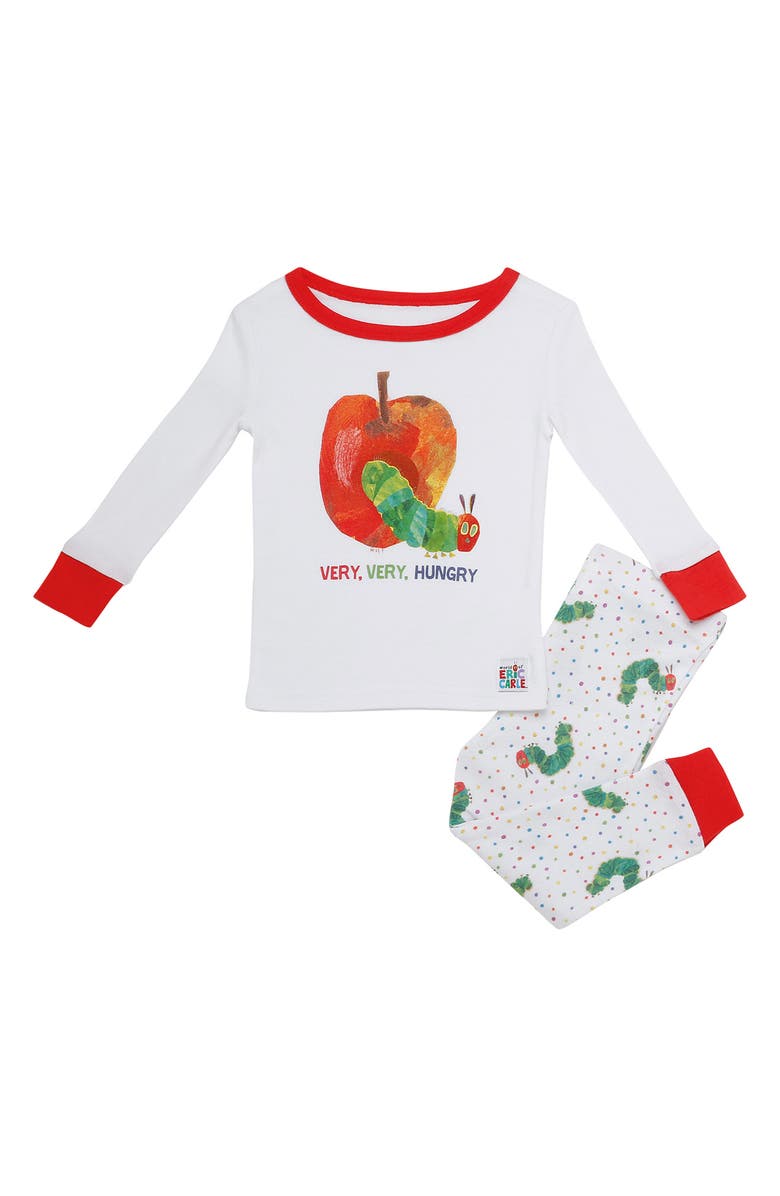 BABY STARTERS Kids' The Very Hungry Catepillar Two-Piece Fitted Pajamas, Main, color, White