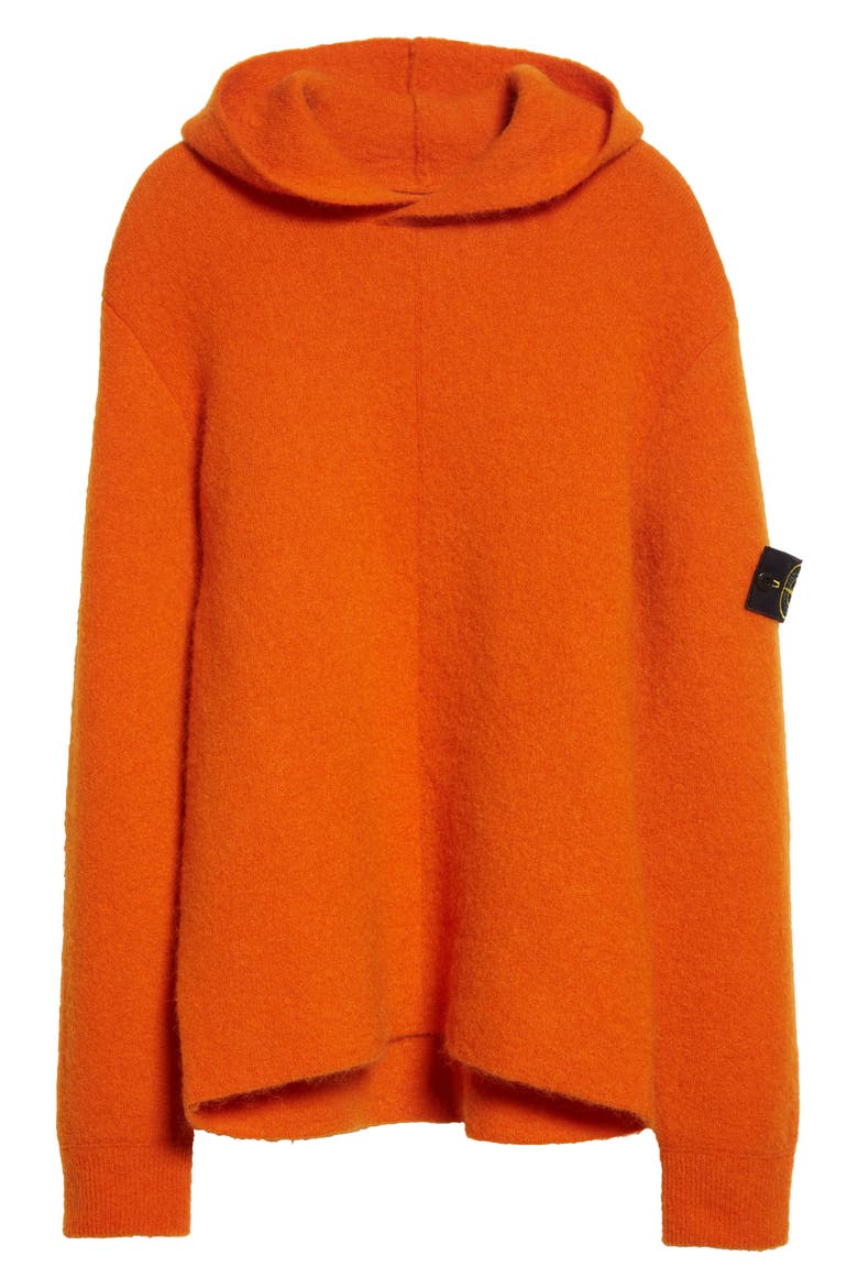 Double Face Knit Hoodie, Alternate, color, ORANGE