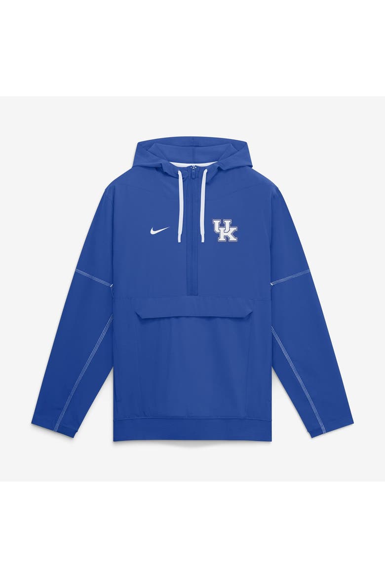 Men's Nike Royal Kentucky Wildcats 2026 Sideline Anorak Half-Zip Hooded Jacket, Main, color, Royal