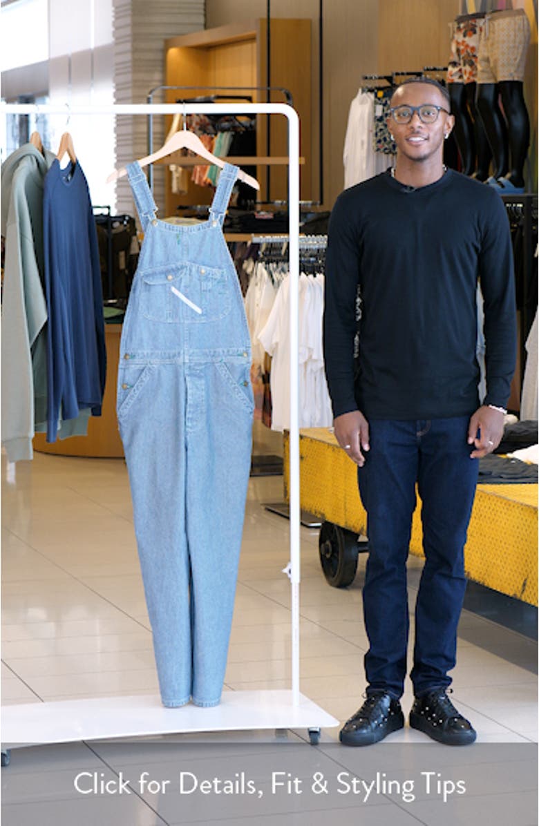 Bleacher Stripe Denim Overalls, sales video thumbnail