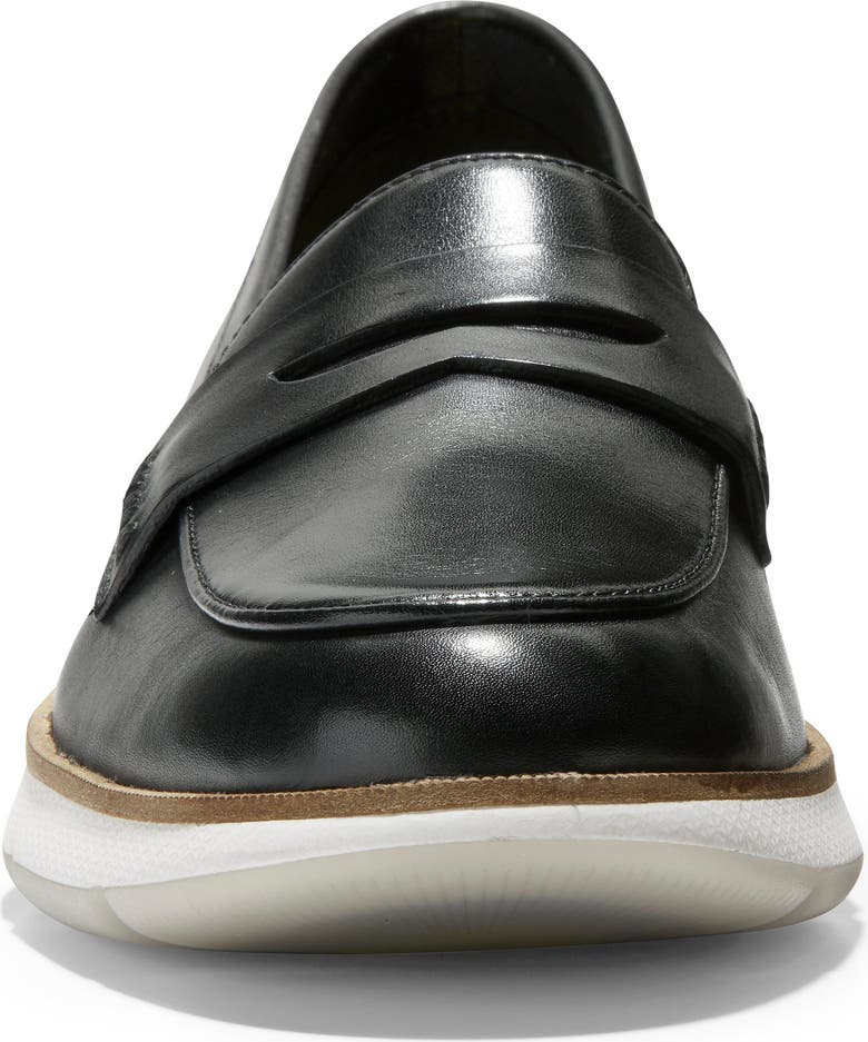 Cole Haan Men's 4.ZERGRAND Penny Loafer – Style C39547 – Gray Leather Casual Slip-On – New With Box