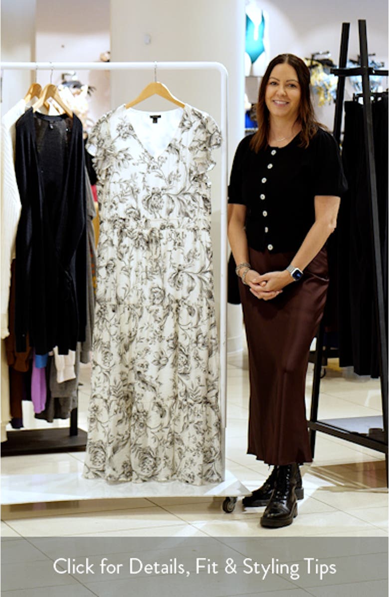 Double Ruffle Sleeve Midi Dress, sales video thumbnail