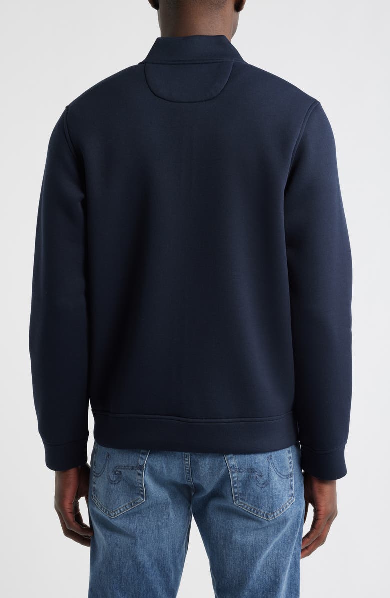 Johnston & Murphy Knit Bomber Jacket, Alternate, color, Navy