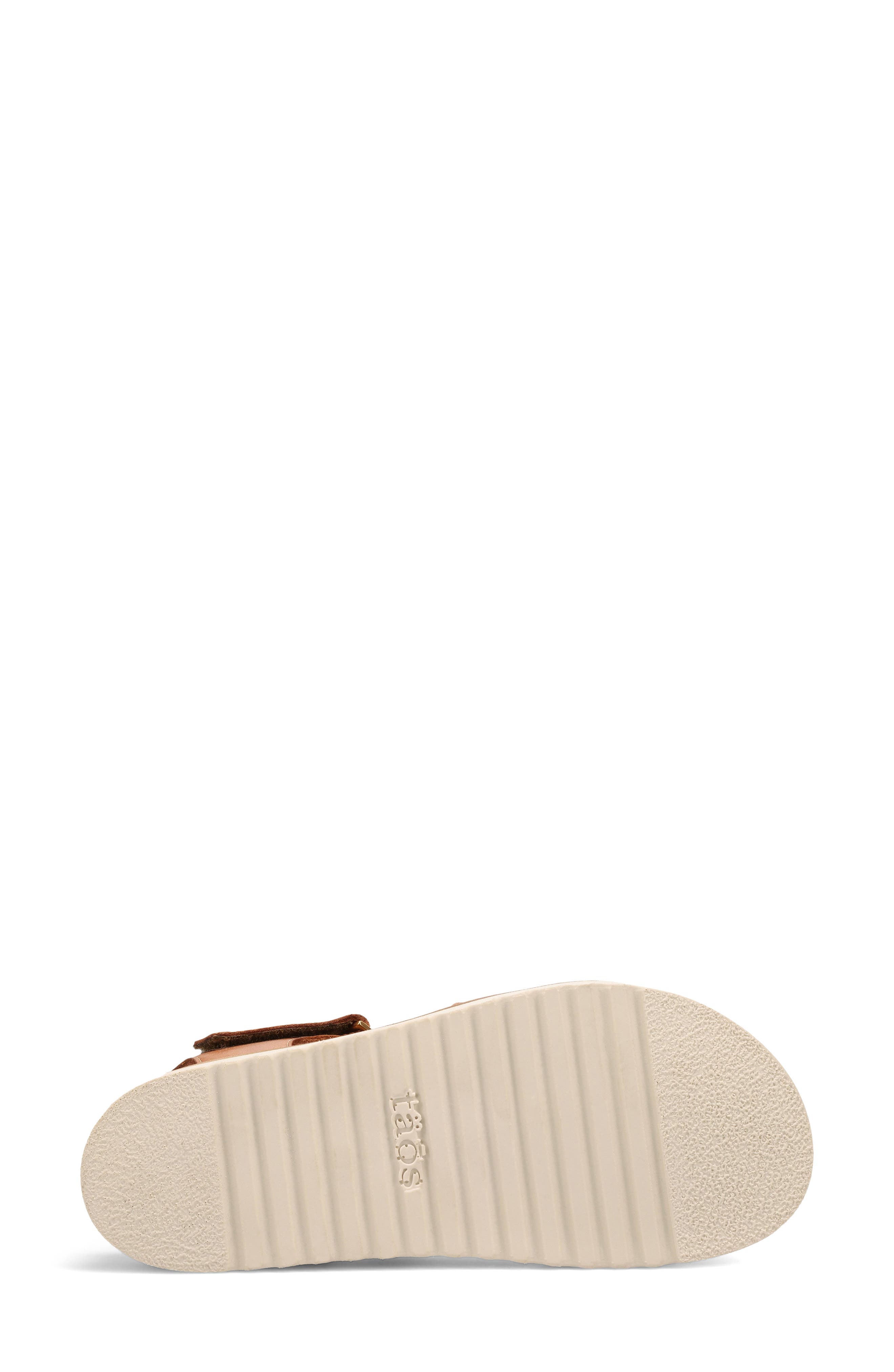 Taos Modern Ankle Strap Platform Wedge Sandal, Alternate, color, Caramel