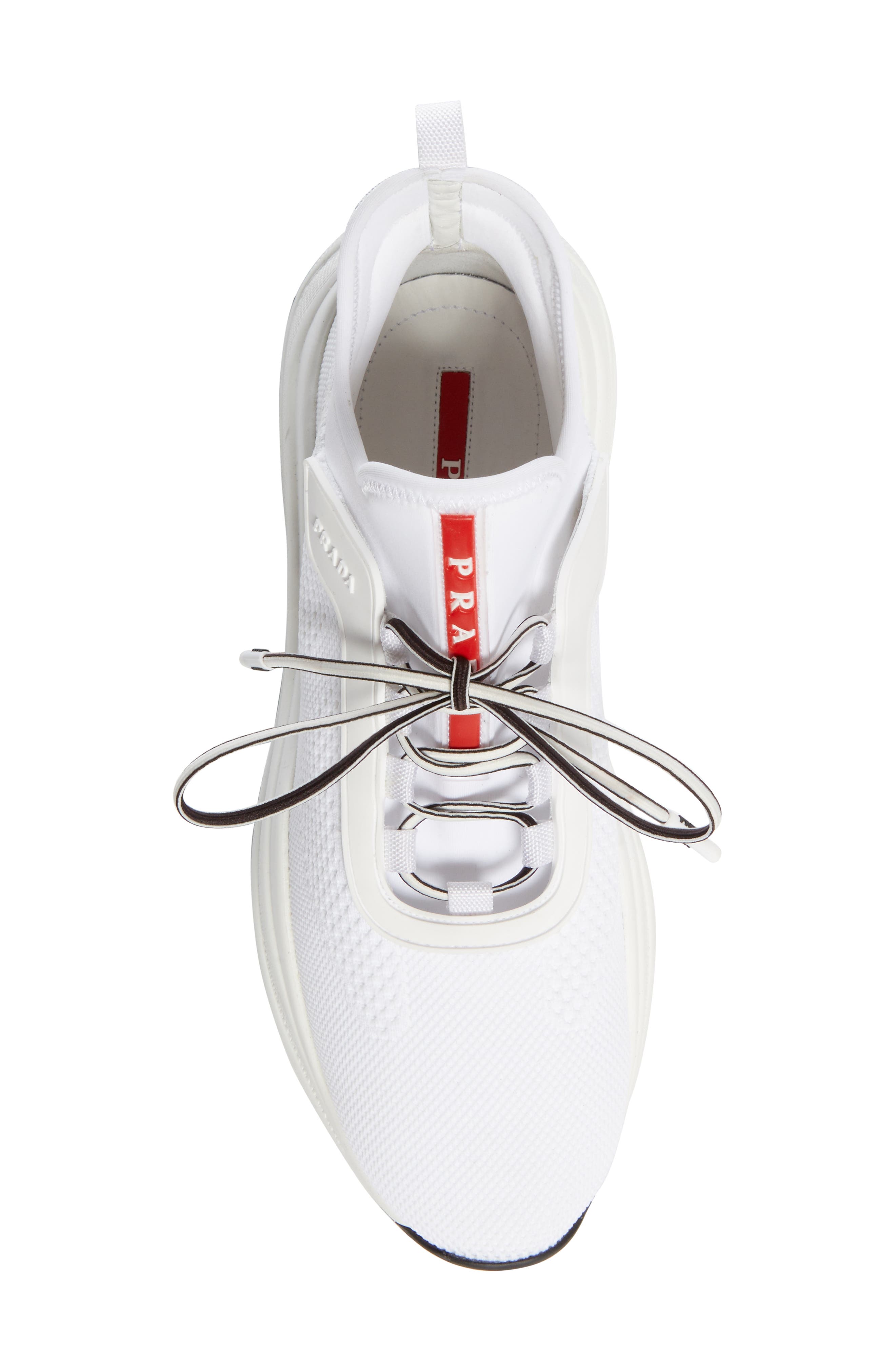 Knit Sock Sneaker, Alternate, color, WHITE