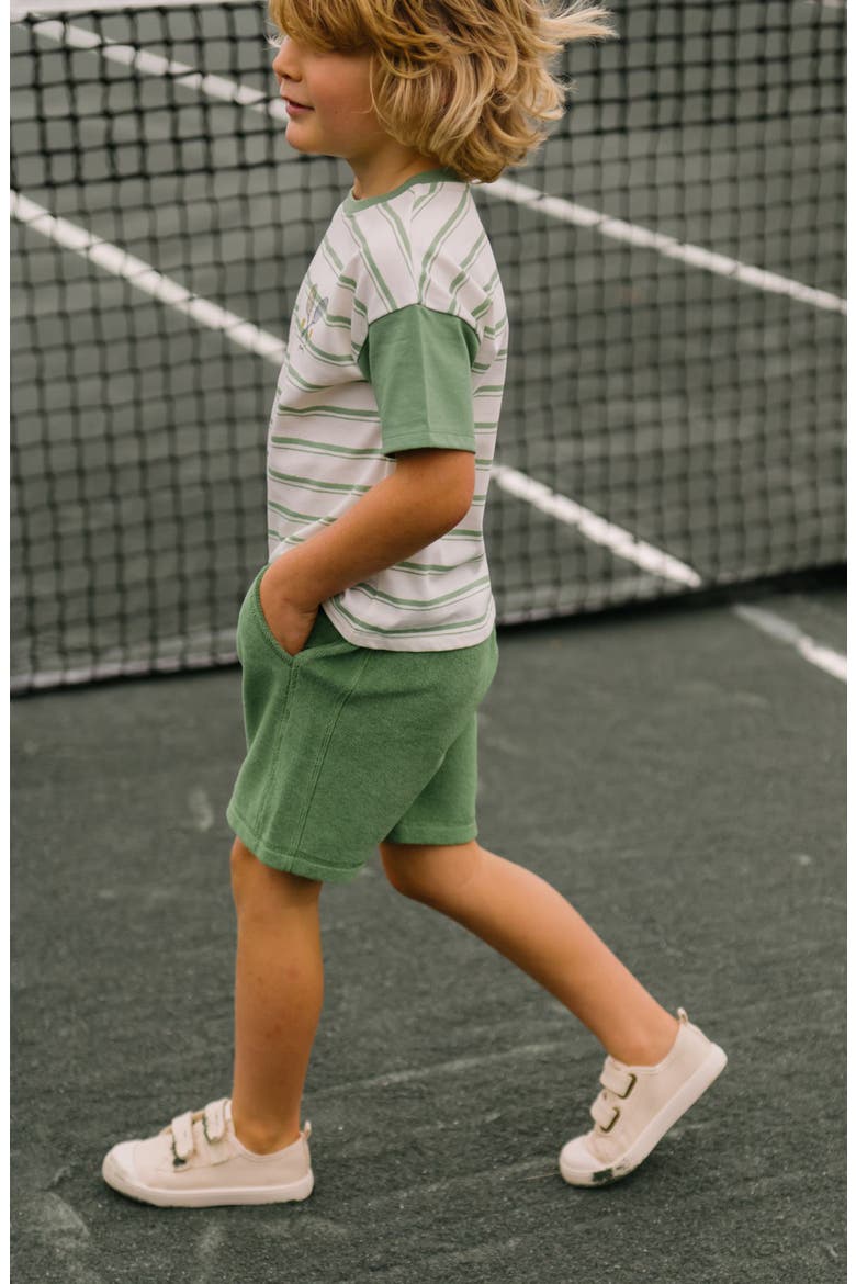 Kids' Classic Organic Cotton Terry Shorts, Alternate, color, GRASS