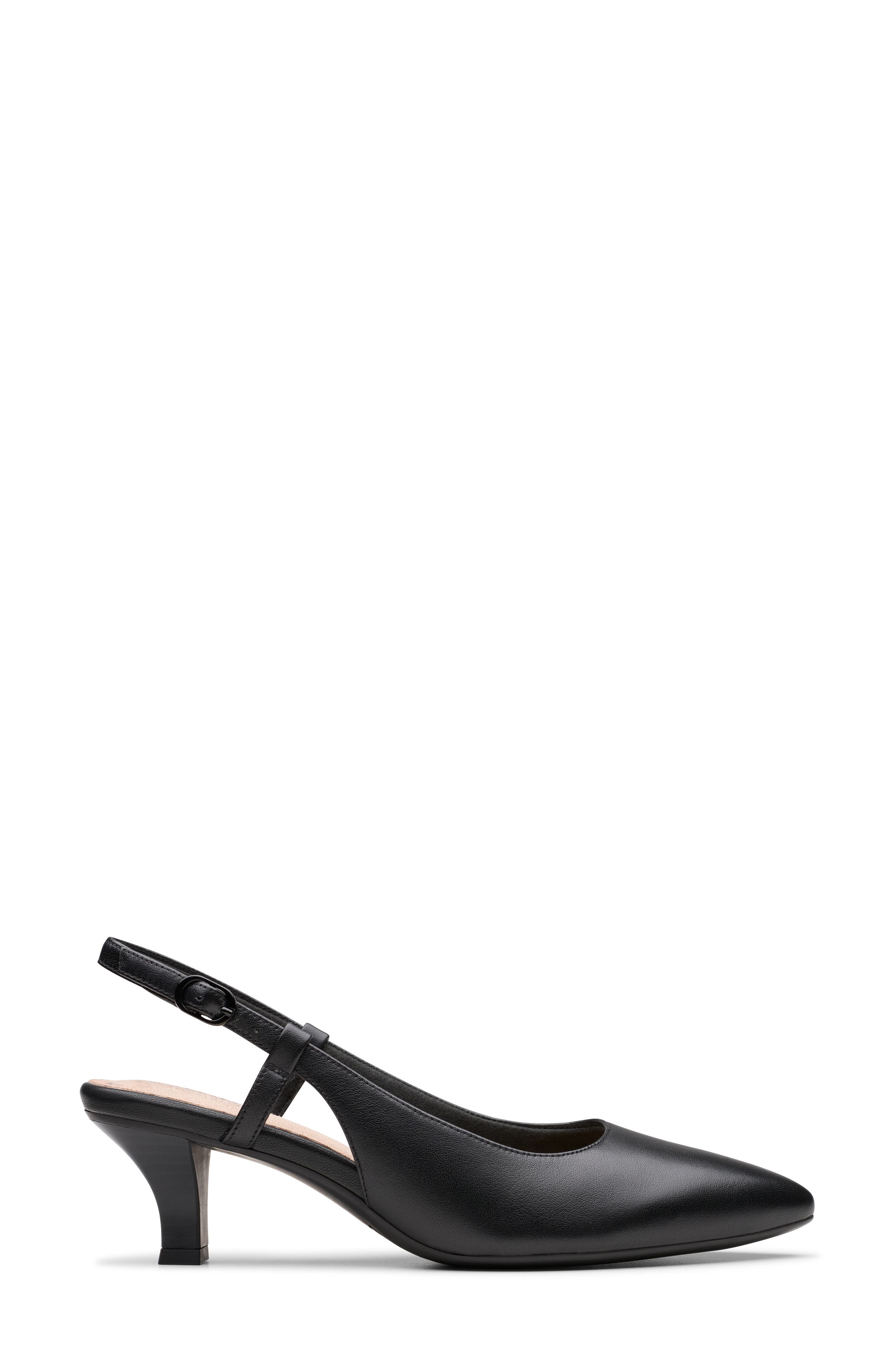 Clarks<sup>®</sup> Kepley Lane Slingback Pump, Alternate, color, Black Leather