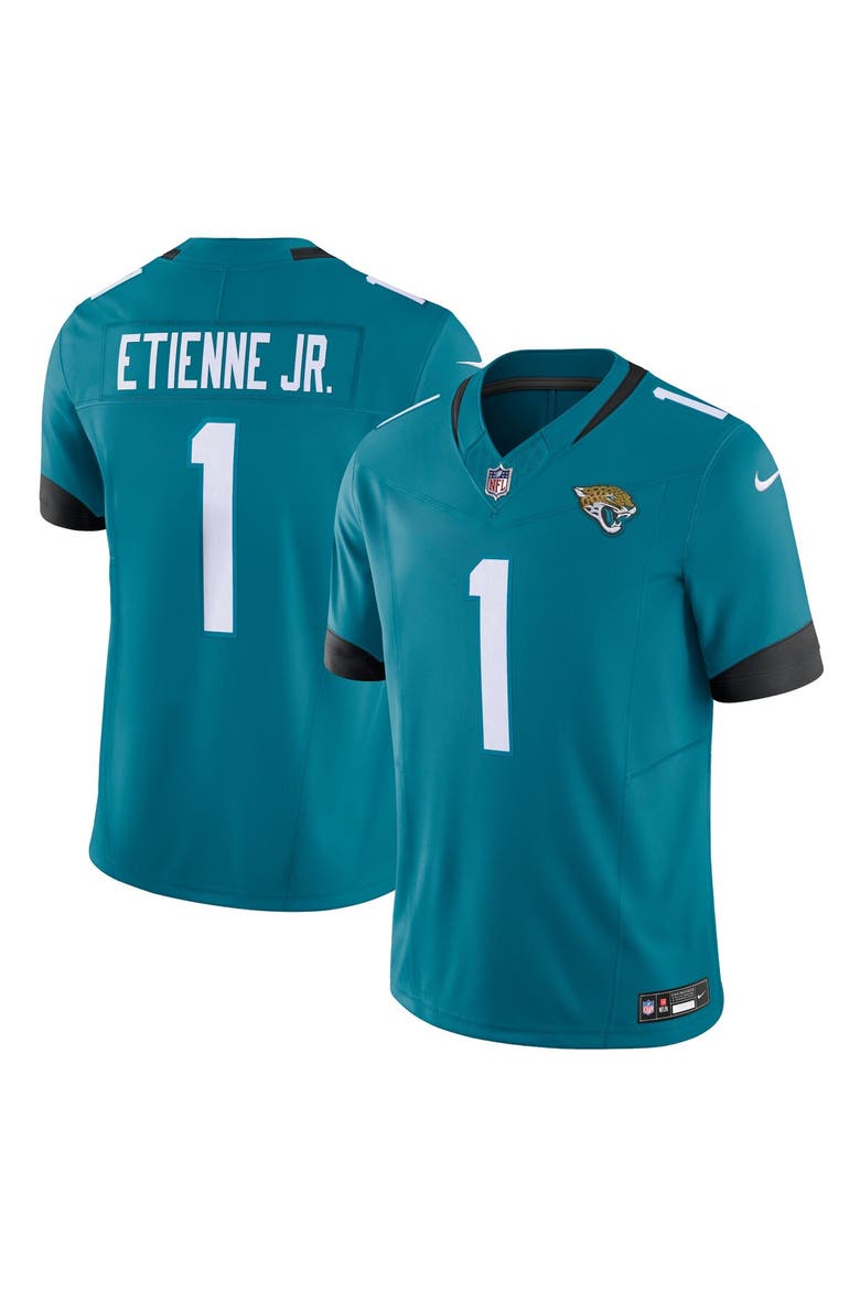 Men's Nike Travis Etienne Teal Jacksonville Jaguars Vapor F.U.S.E. Limited Jersey, Main, color, Teal