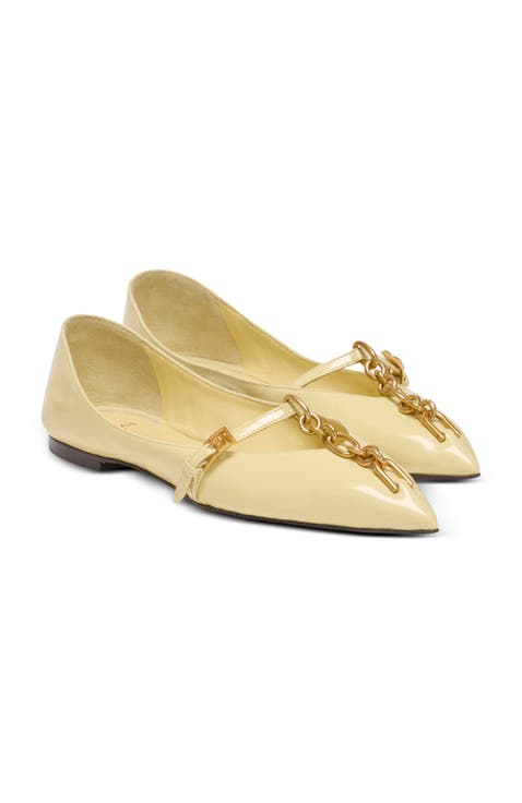 Shiny lambskin Sync ballet flats