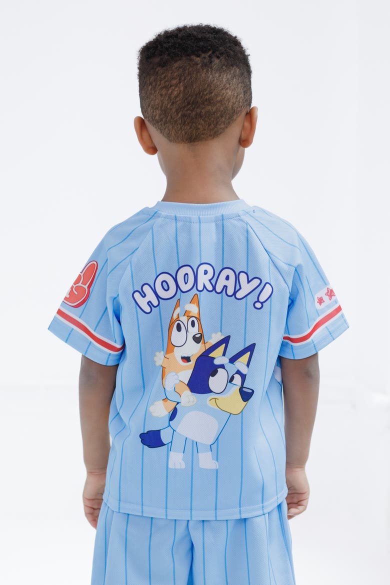 Baseball Jersey and Shorts Set, Alternate, color, Bluey Bingo Blue