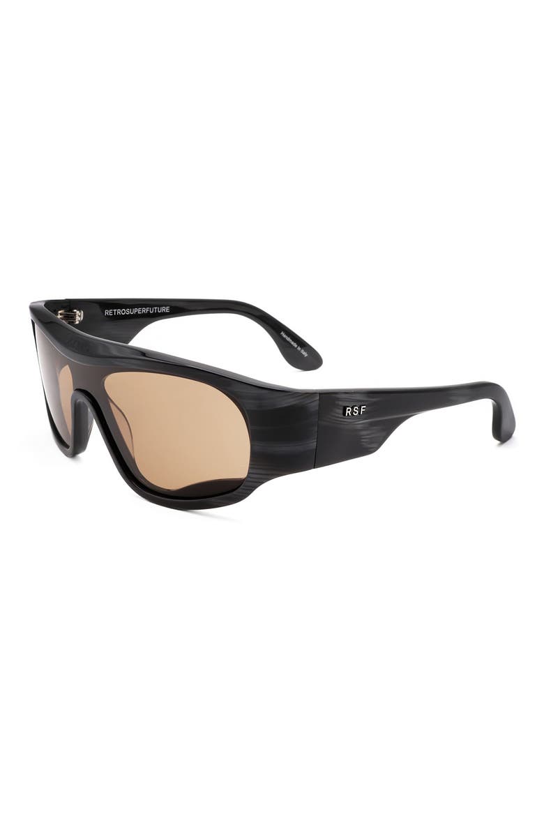 58mm Wrap Square Sunglasses, Alternate, color, BLACK