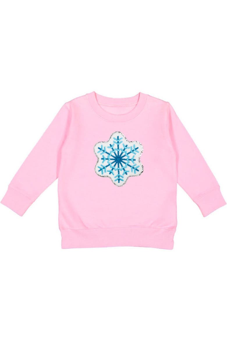 Snowflake Patch Sweatshirt, Main, color, Pink