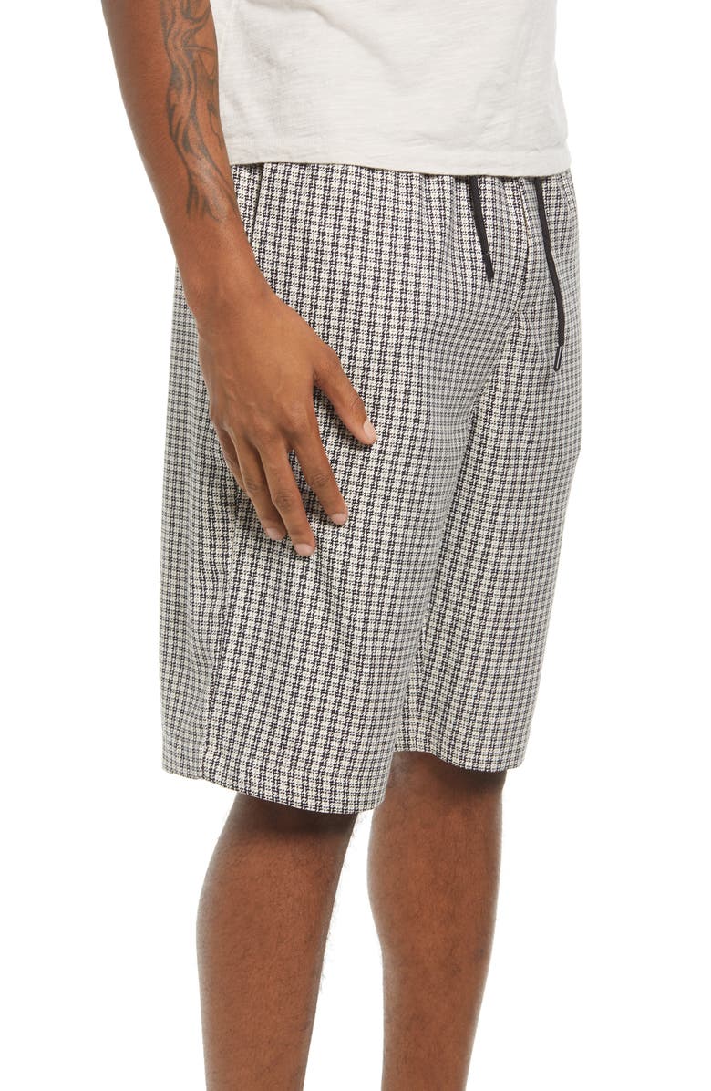 Topman Longline Check Drawstring Shorts, Alternate, color,