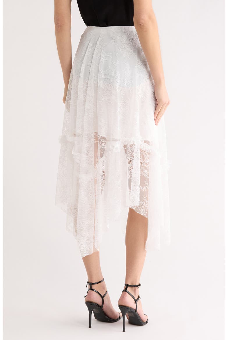 Josie Asymmetric Lace Skirt, Alternate, color, WHITE