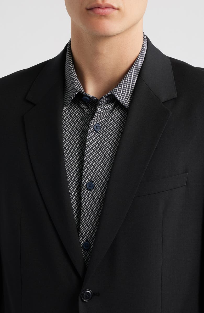 BOSS Houston Solid Wool Suit Jacket, Alternate, color, Black