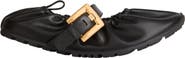 Balmain Anthem smooth leather ballet flats