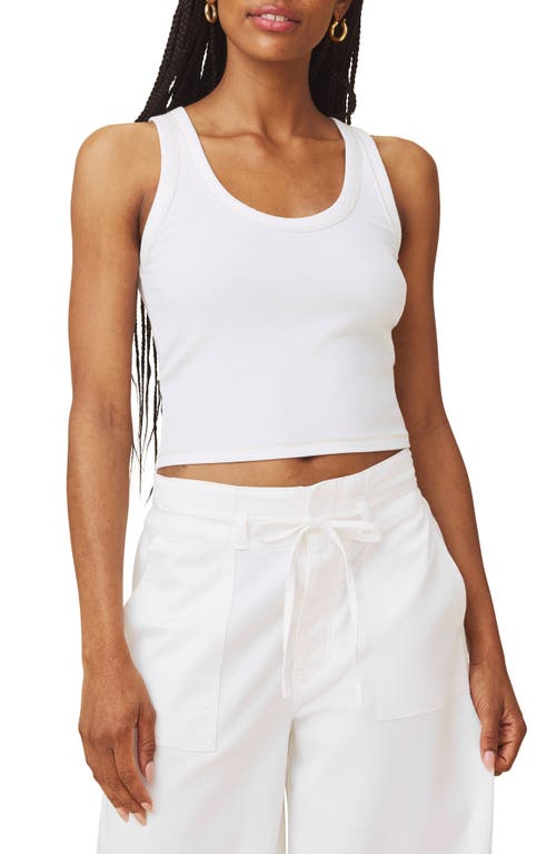 Splendid Roma Cotton Blend Tank In White