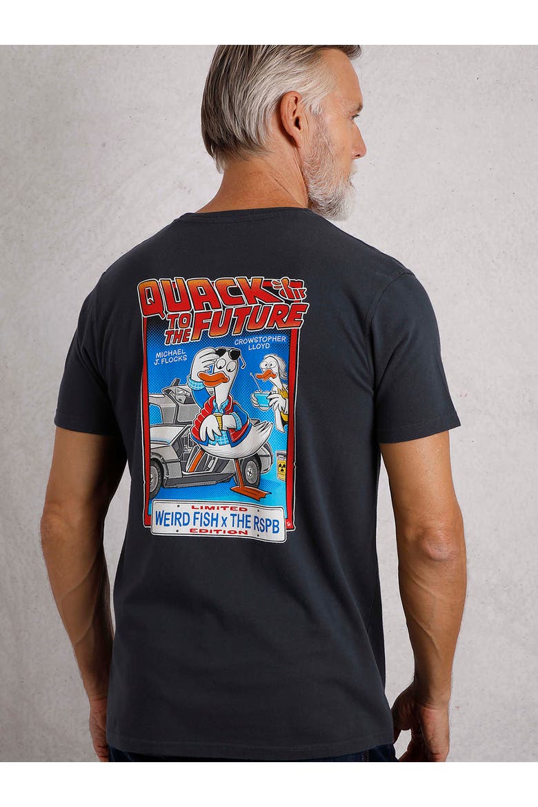 Quack To The Future RSPB Artist T-Shirt, Alternate, color, Navy