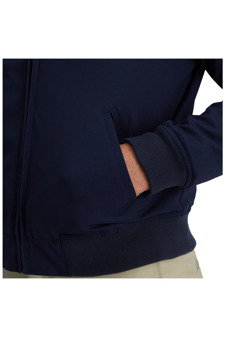 Stretch Gabardine Bomber Jacket, Alternate, color, NAVY