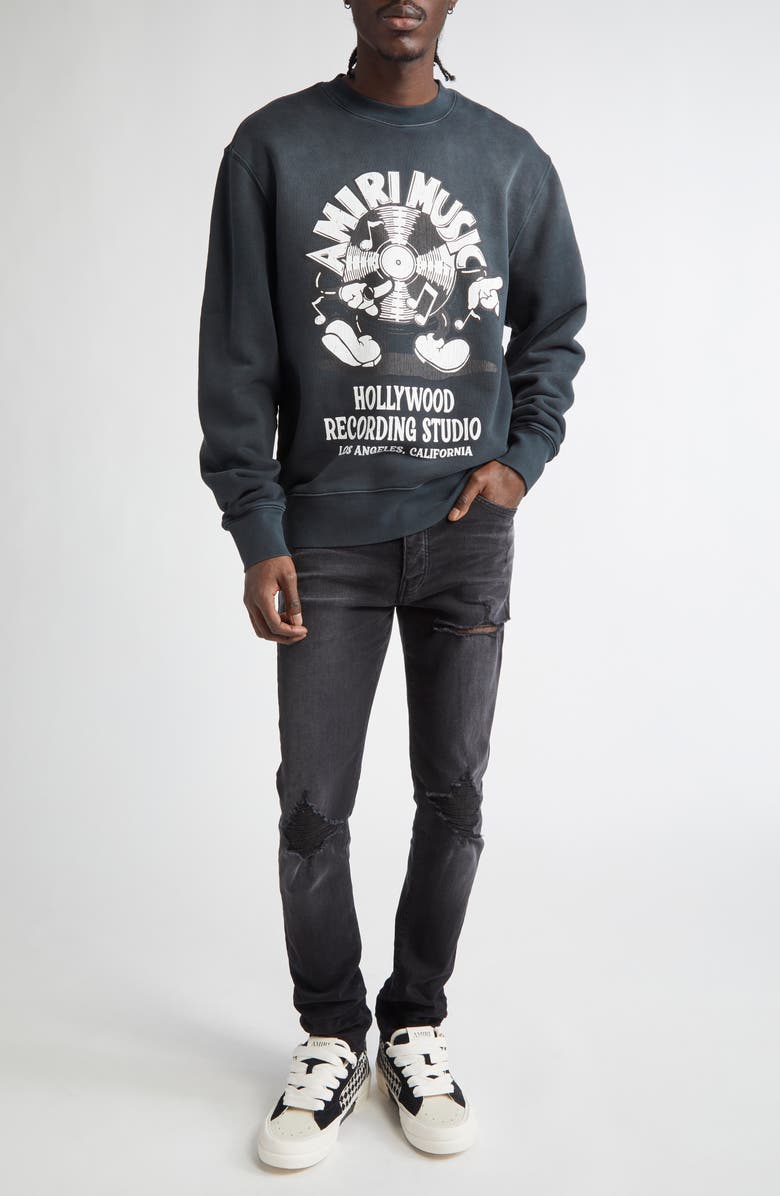 AMIRI Music Record Graphic Sweatshirt, Alternate, color, 