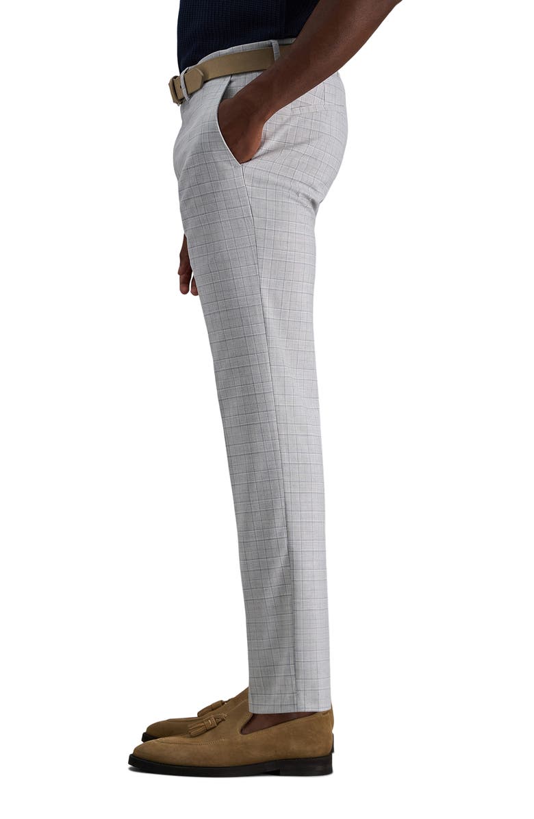 Kenneth Cole Reaction Glen Plaid Stretch Pants, Alternate, color, Light Grey