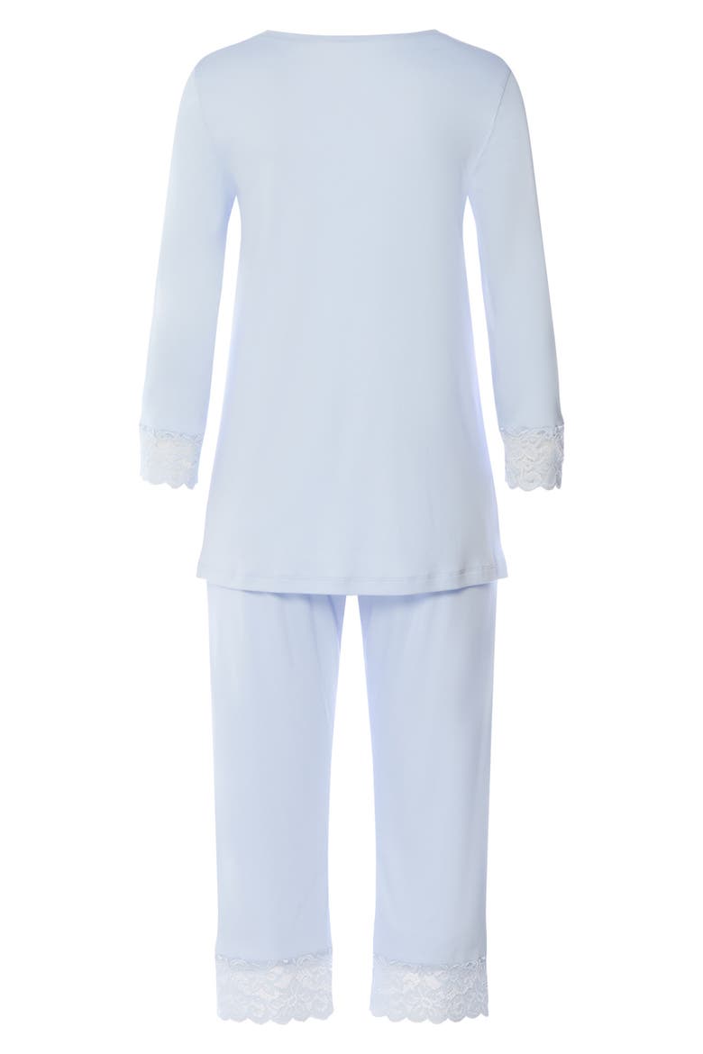 Moments Lace Trim Crop Pajamas, Alternate, color, BLUE DOVE