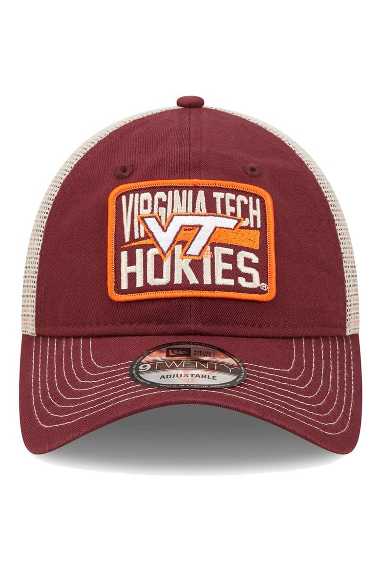 Men's New Era Maroon/Natural Virginia Tech Hokies Devoted 9TWENTY Adjustable Hat, Alternate, color, Maroon
