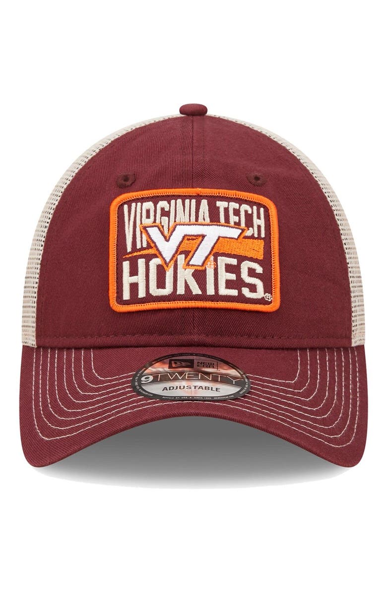 New Era Men's New Era Maroon/Natural Virginia Tech Hokies Devoted 9TWENTY Adjustable Hat, Alternate, color, 