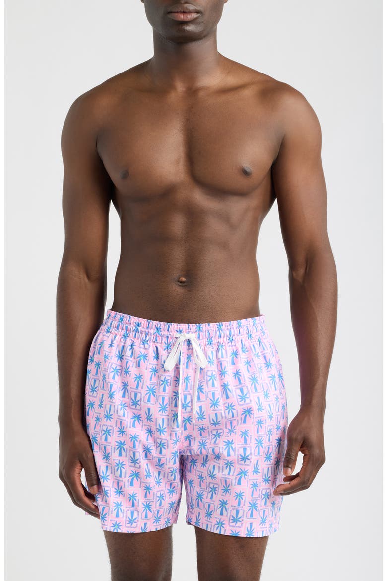 The Miami Mosaic 5.5-Inch Swim Trunks, Main, color, BRIGHT PINK