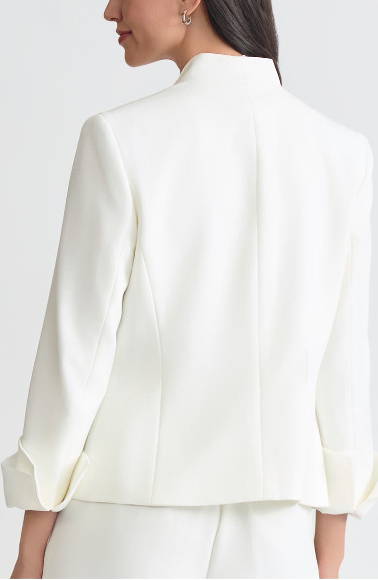 KASPER Winged Lapel Three-Button Blazer, Alternate, color, Vanilla Ice