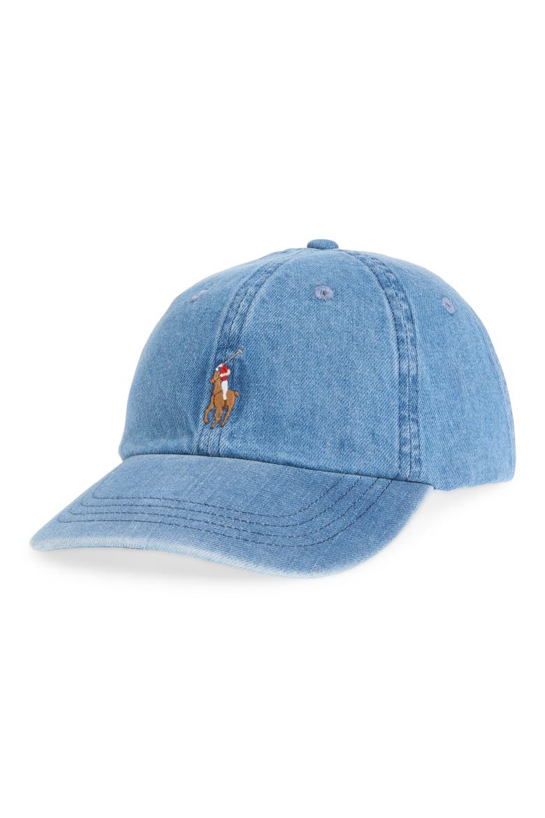 Denim Baseball Cap, Main, color, MEDIUM WASH