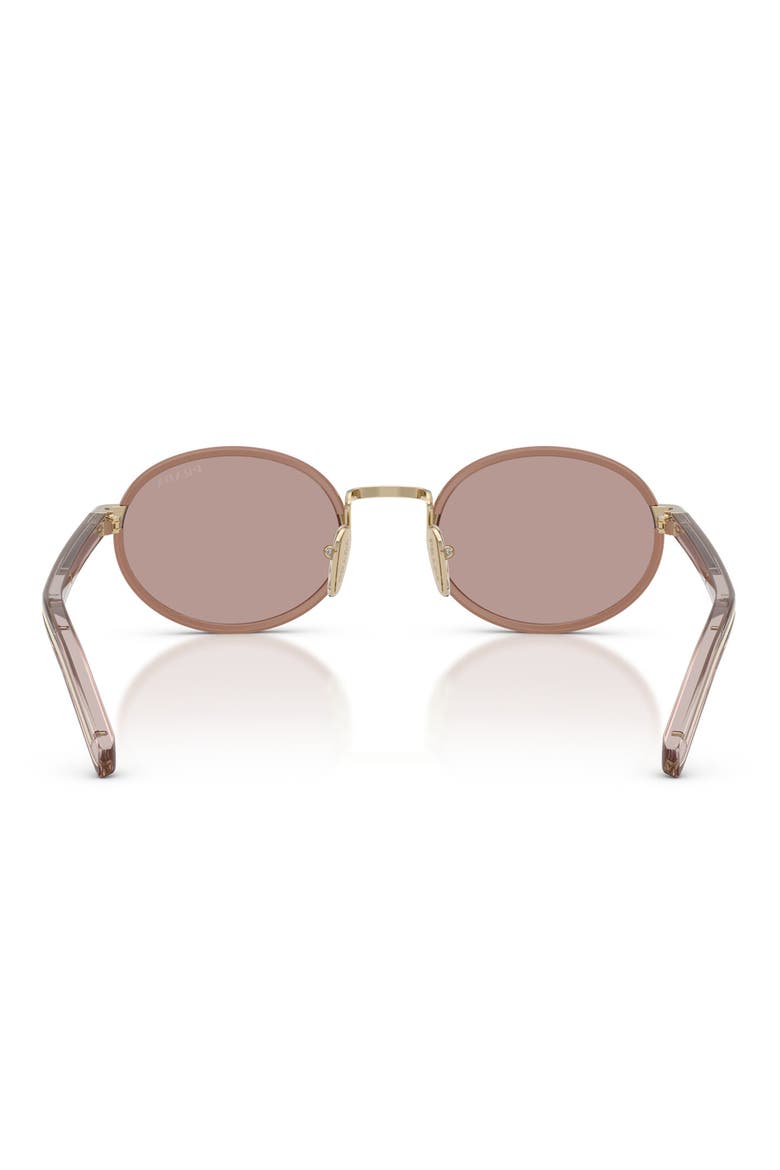 52mm Oval Sunglasses, Alternate, color, PECAN/ LIGHT PURPLE BROWN