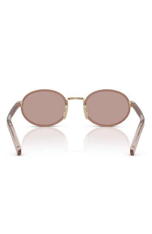 Prada Womens Brown Pr B56s Round-frame Metal Sunglasses In Brown