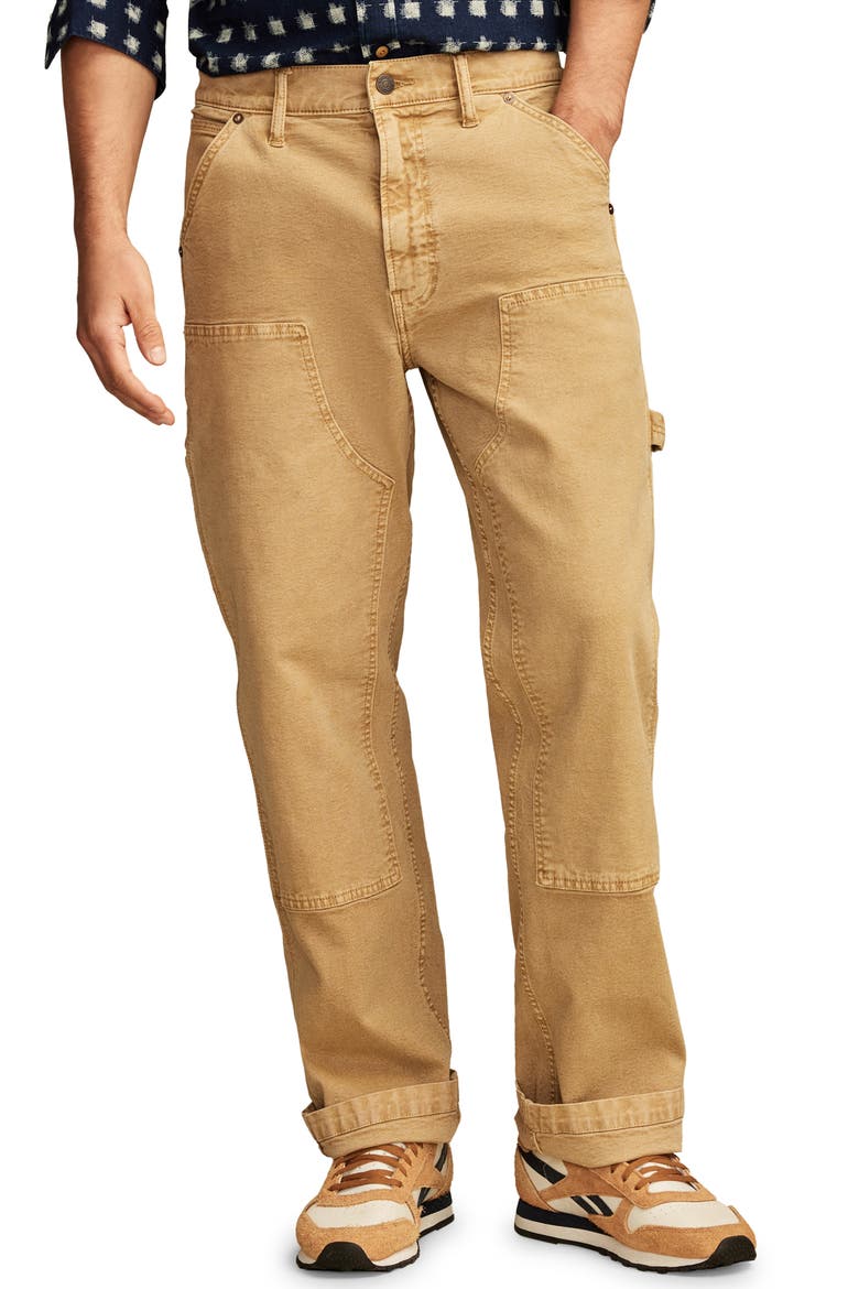 Stretch Cotton Utility Pants, Main, color, GOLDENROD