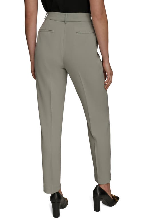 Donna Karan New York Flat Front Straight Leg Pants In Gray