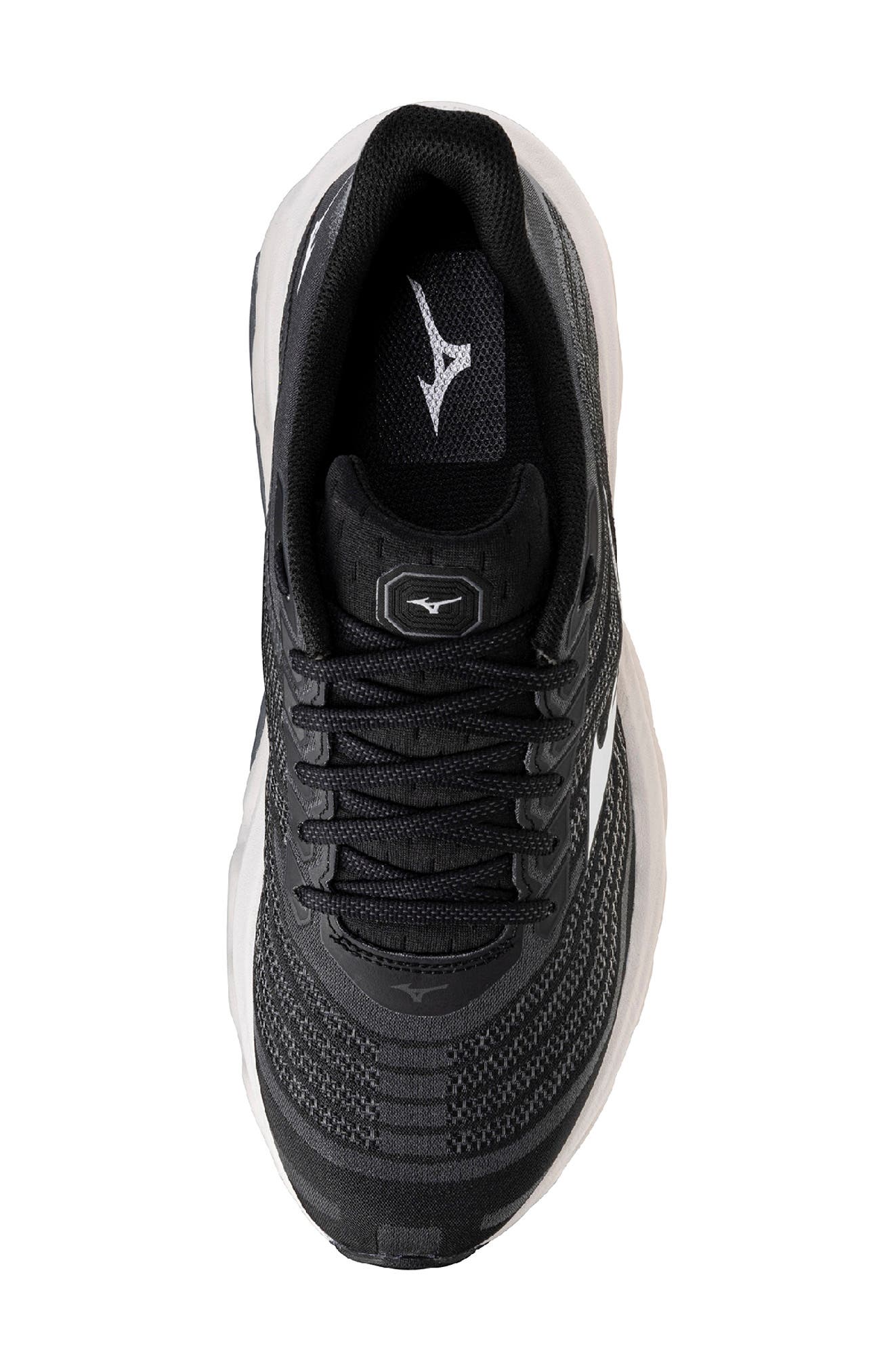 Mizuno <p>Wave Horizon 8 Running Shoe (Men)</p>, Alternate, color, Black-White