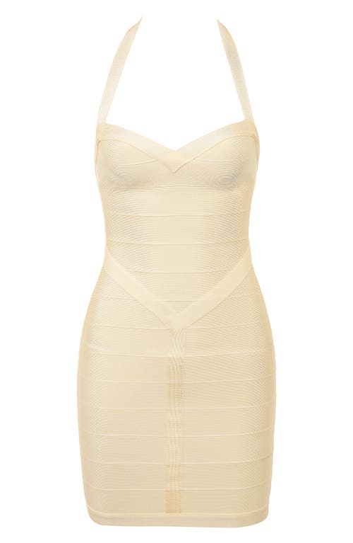 House Of Cb The Supermodel Halter Neck Bandage Minidress In White