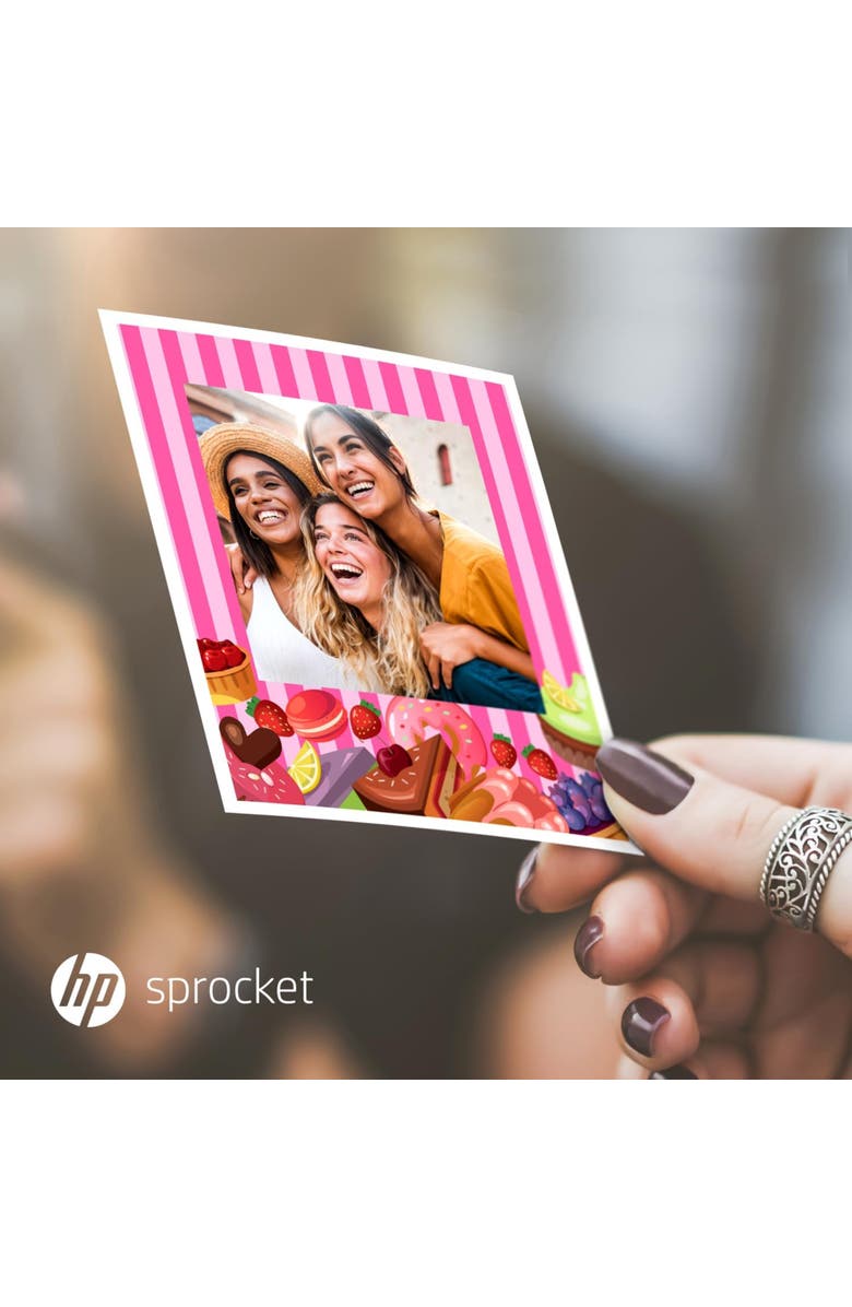 HP Sprocket 3.5x4.25" Zink Sticky-backed Photo Paper (50 Pack) for the HP Sprocket 3x4 Photo Printer, Alternate, color, 50-Pack