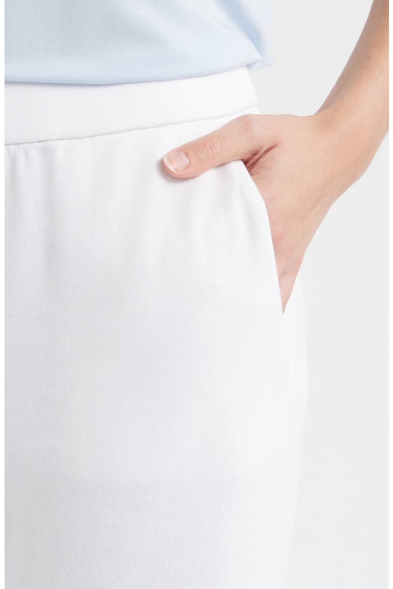 Wide Leg Organic Cotton Terry Pants, Alternate, color, WHITE