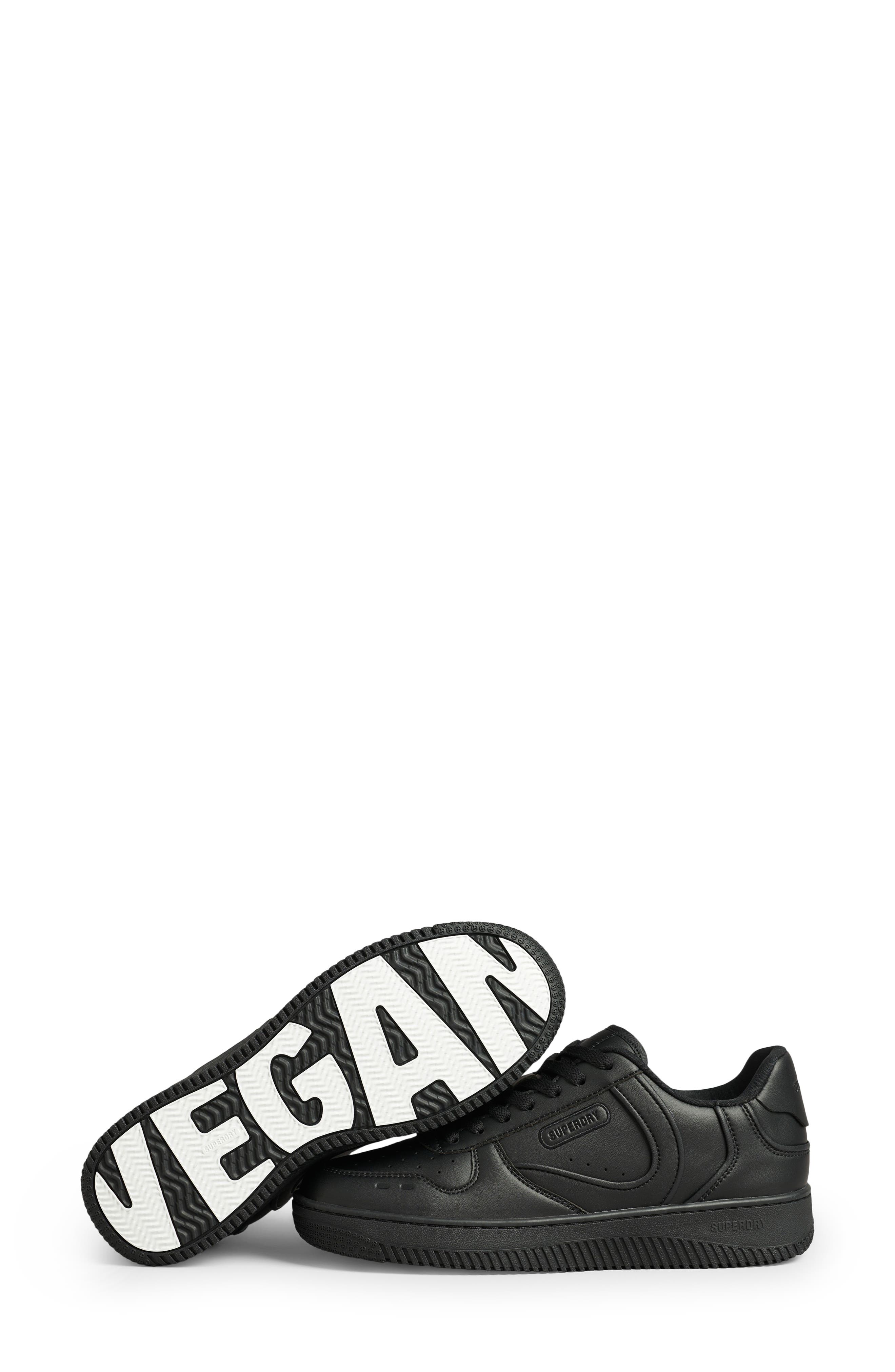 Superdry Faux Leather Basketball Shoe, Alternate, color, 